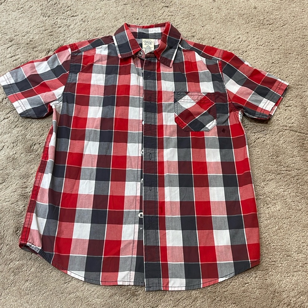 Boys Button Down Short Sleeve Shirt